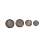 Kingdom of England - William III (1689-1702) maundy set, dated 1698, 4d, 3d, 2d and 1d