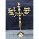 A cast metal 6 branch candelabrum, 77cm h Location: