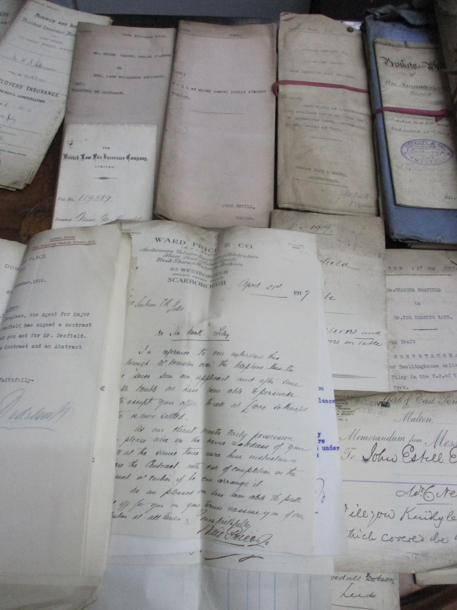 A large quantity of solicitor's documents to include Probates and Wills, conditions of sale - Image 9 of 19