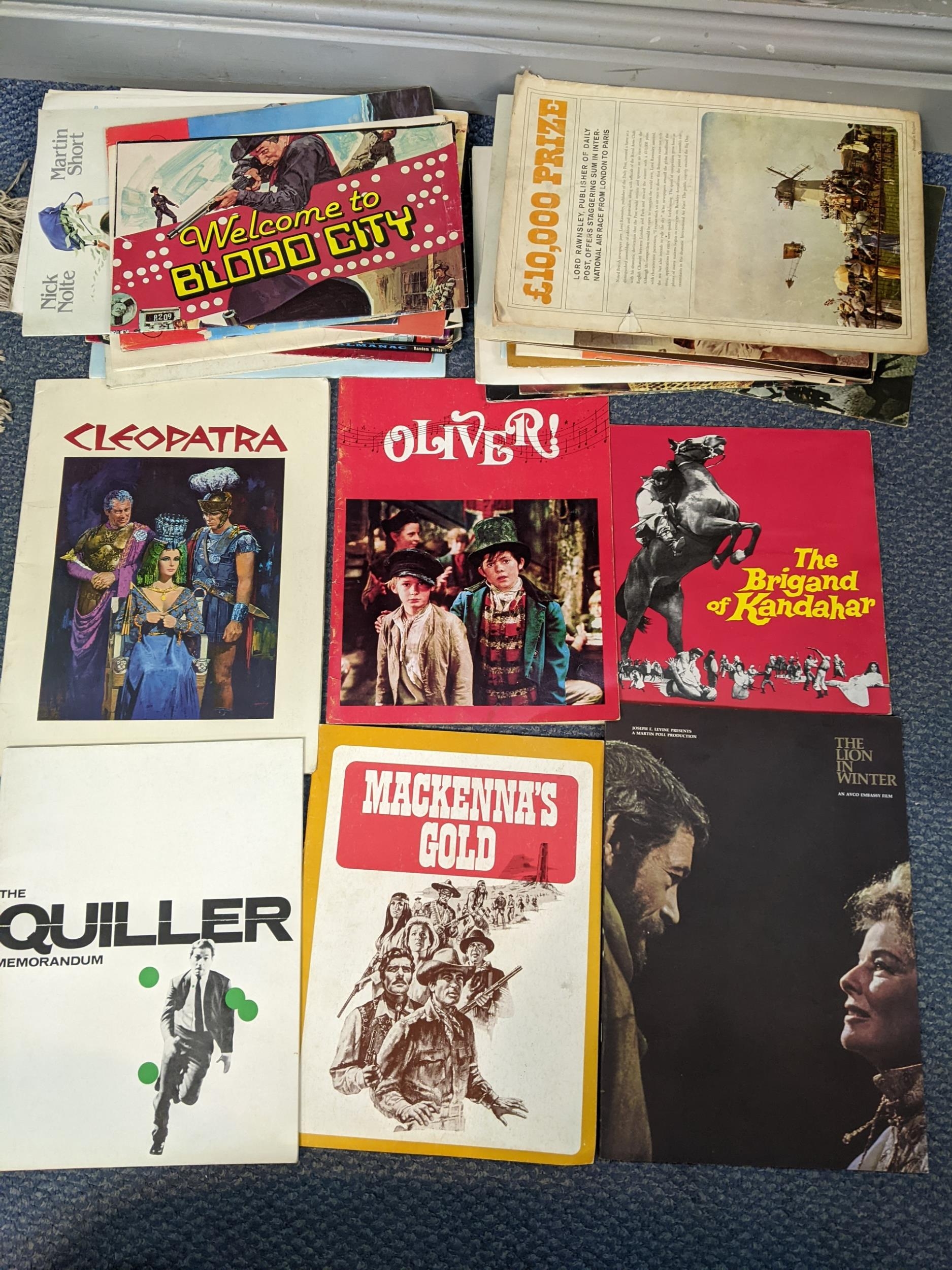 Film Brochures, approximately 30 original film brochures includes, Oliver, The Brigand of Kandahar