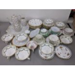 A mixed lot of porcelain to include a Legrand & Co Limoges part tea set, Victorian Coalport