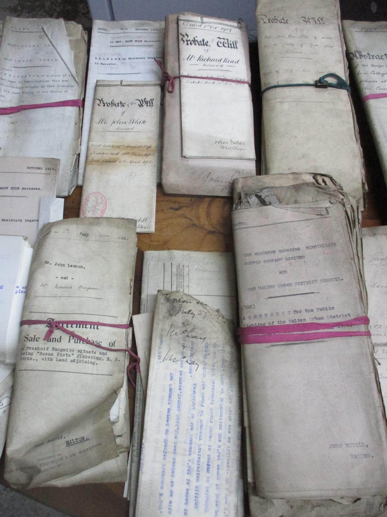 A large quantity of solicitor's documents to include Probates and Wills, conditions of sale - Image 13 of 19