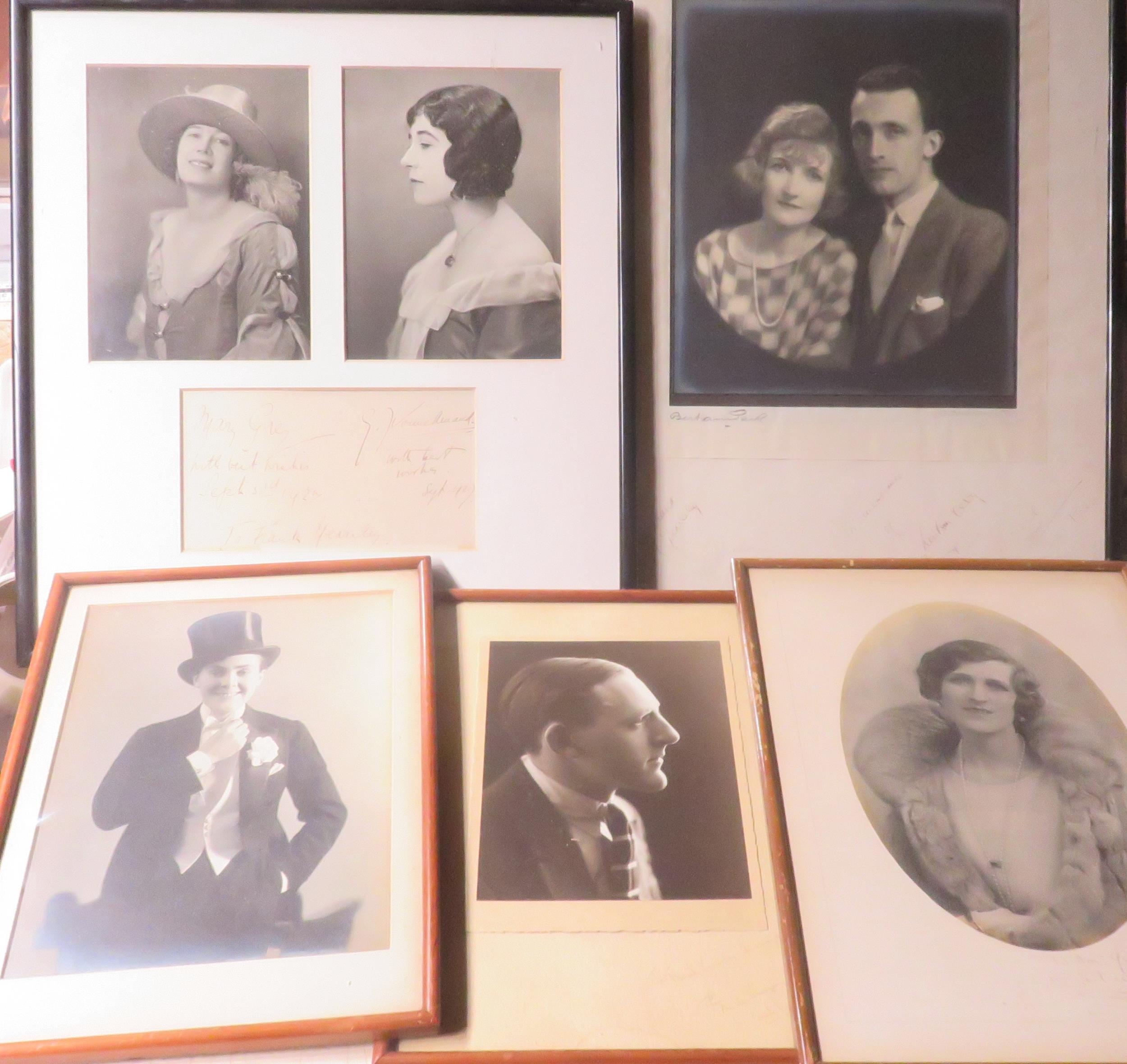 Mixed 1920s autographed actor and actress studio photographs to include Bertram Park Dennis