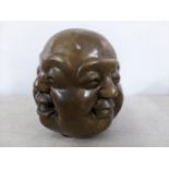 A Chinese cast bronze four-faced Buddha ornament 8.5cm high Location: