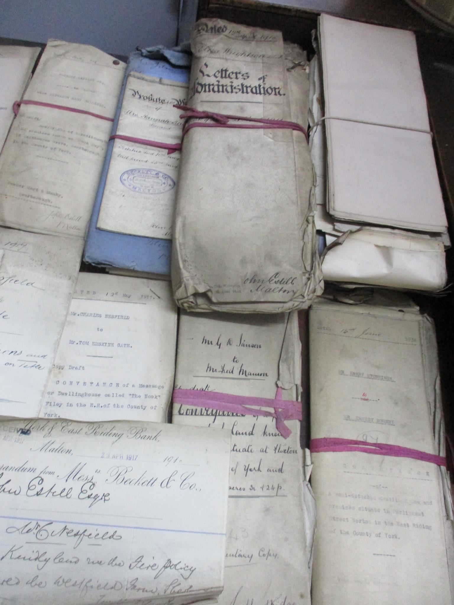 A large quantity of solicitor's documents to include Probates and Wills, conditions of sale - Image 10 of 19