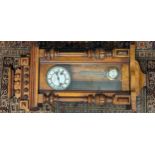 A reproduction Vienna style regulator clock, retailed by Fattorini & Sons, Bradford Location: