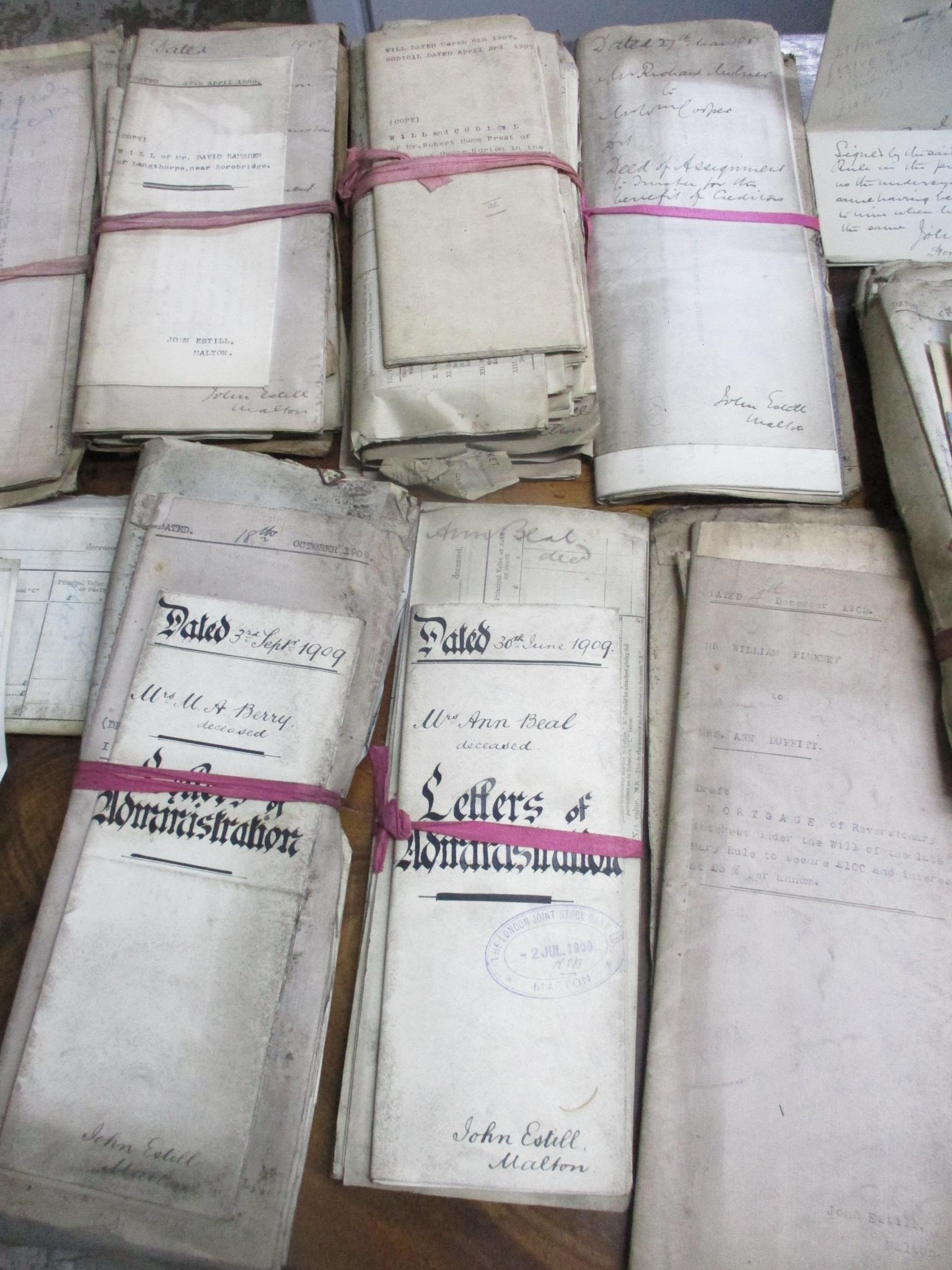 A large quantity of solicitor's documents to include Probates and Wills, conditions of sale - Image 18 of 19