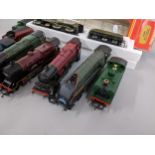 Seven Hornby 00 gauge model trains to include a boxed R683 SR4-4-0 Schools Class V Repton and others