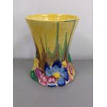 A Clarice Cliff My Garden pattern vase Location: