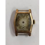 A 9ct gold 1930's gents manual wind watch, 15.4g Location: