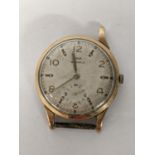 A vintage 9ct gold Avia gents manual wind watch, 20g Location: