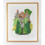 Paul Hogarth (1917-2001) British 'Garsington Manor', limited edition lithograph, no. 1 out of 150,