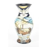 A Moorcroft pottery vase designed by Rachel Bishop, in the 'Winds of Change' pattern, of baluster