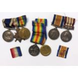 First World War and other medals to include a medal bar comprising George V Long Service medal