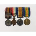 A British late 19th/early 20th century medal bar comprising The Queen's South Africa medal having