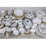 A mixed lot of dinner/tea ware to include a Limoge set with gilt border, Mintons Ganges and other