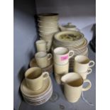 A Poole Broadstone pottery part coffee and dinner service