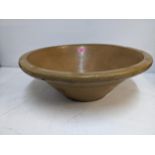 A late 19th century stoneware dairy bowl Location: