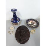 Nelson related items to include a signed composition portrait plaque, a commemorative Trafalgar