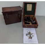 A British WWII 'Husun' sextant by Henry Hughes and Son Ltd, London serial number 34795, possibly