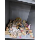 A group of composition and resin ornaments and animal models to include Border Fine Arts, Colour Box