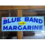 A Blue Band Margarine enamel sign 15cm x 45.5cm Location: