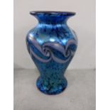 An Okra iridescent vase, signed 'Genesis' to the base, 17cm h Location: