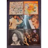 A small group of LP's and 12" records comprising Led Zeppelin III, 1970, (Matrix 2401002 A-5,