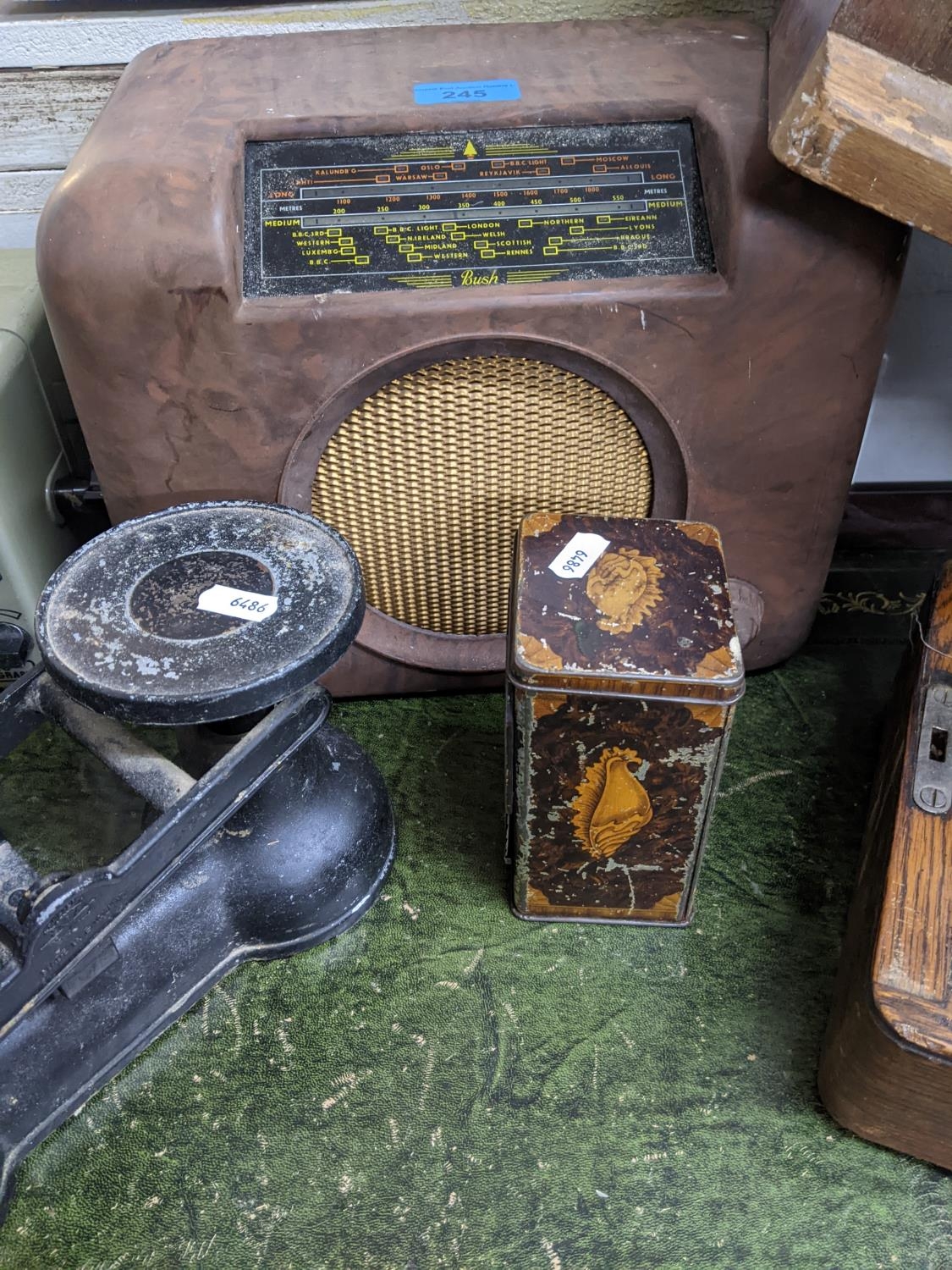 A mixed lot to include a Bakelite cased Bush radio, a NASA video hydrography fish finder monitor, - Image 5 of 5