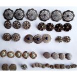 A quantity of late 19th/early 20th Century buttons to include white metal and enamelled examples.