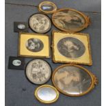 Mixed pictures to include a 19th century Samuel Bellin engraving portrait of a lady, two oval