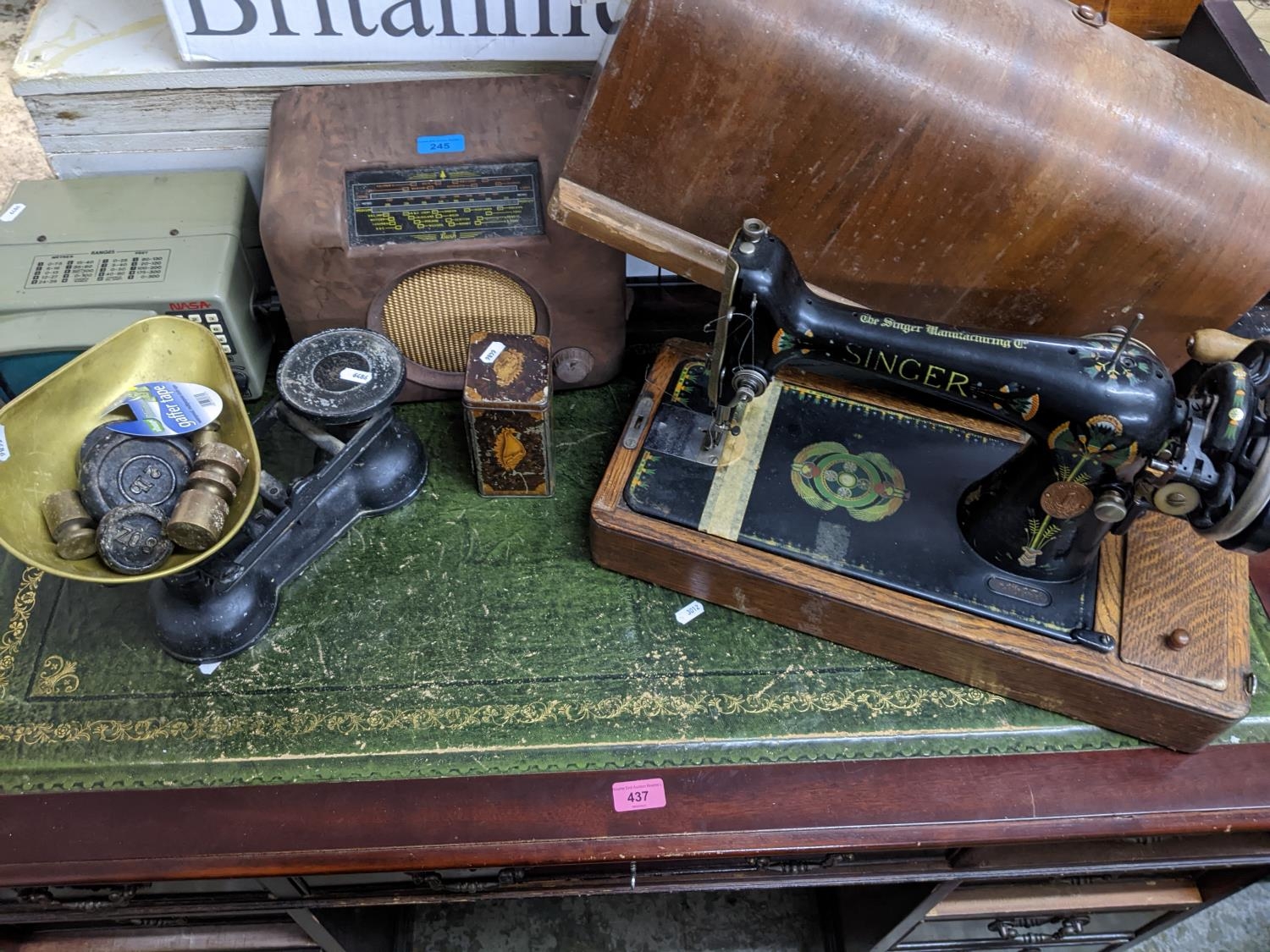 A mixed lot to include a Bakelite cased Bush radio, a NASA video hydrography fish finder monitor,