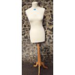 A modern mannequin/dressmakers dummy on an adjustable stand, 154cmHigh in photograph. Location:RWB