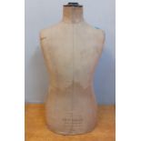 An early 20th Century French Stockman Paris 5100 mannequin/dressmaker's dummy, no stand, 62cmHigh in