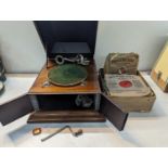 A W T Roberts & Son gramophone A/f, together with mixed 78s to include Jock's Return on Hogmanay and