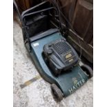 A Hayter Harrier 48 lawn mower