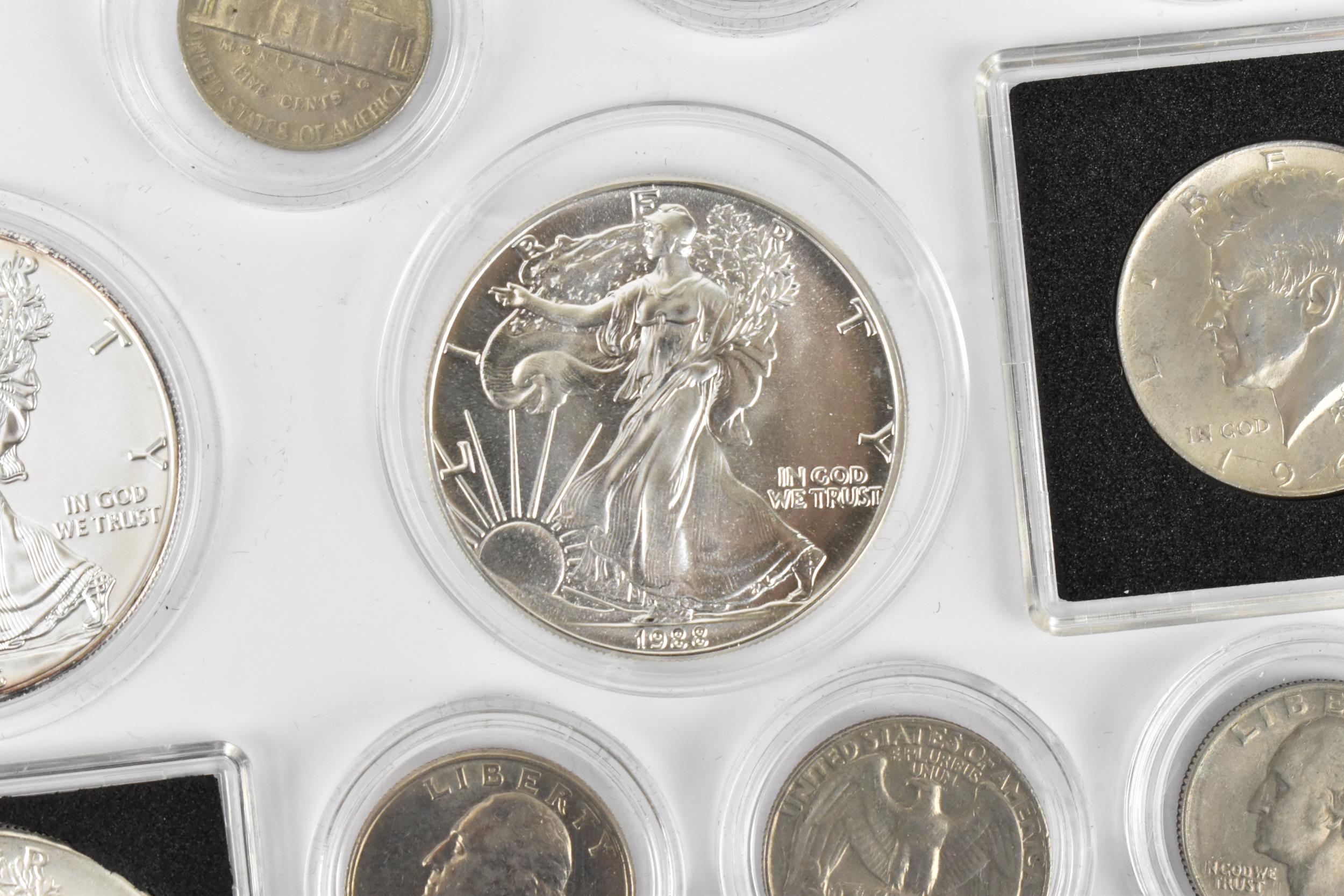 United States of America - mixed mid 20tcentury and later coinage to include Silver Eagles, quarters - Image 5 of 7