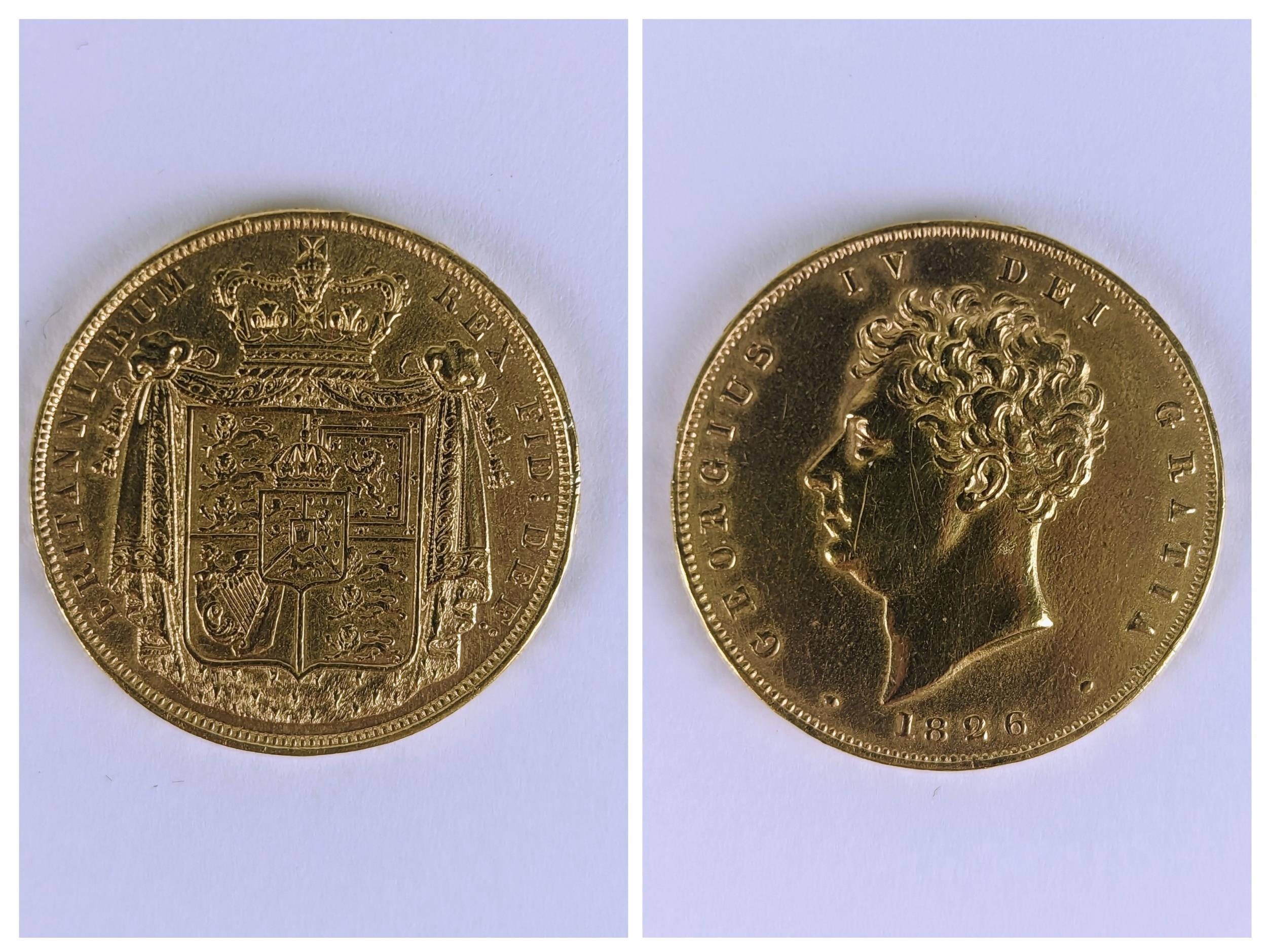 United Kingdom - George IV (1820-1830), proof Two Pounds, dated 1826, uncrowned portrait of King
