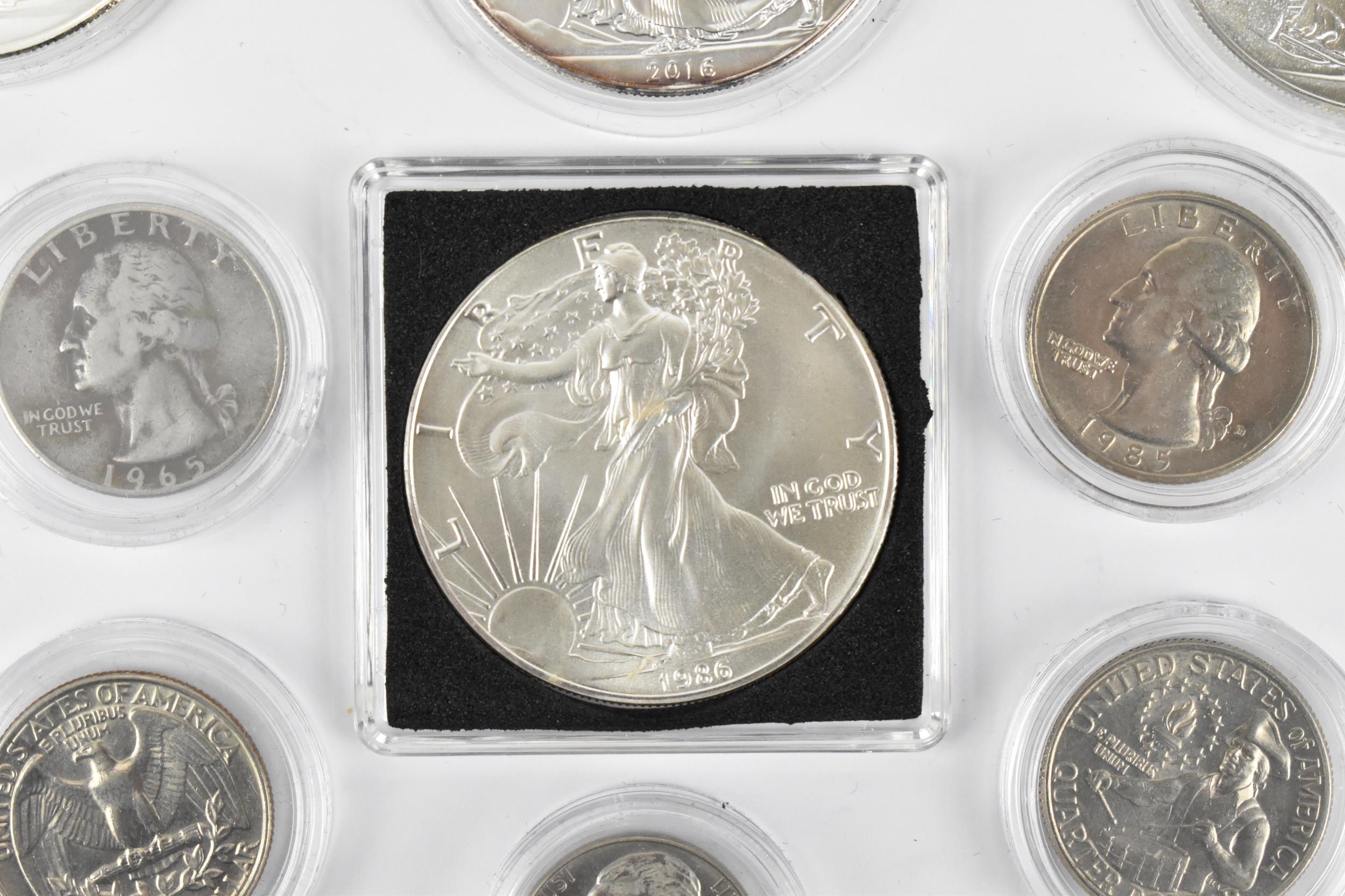 United States of America - mixed mid 20tcentury and later coinage to include Silver Eagles, quarters - Image 6 of 7