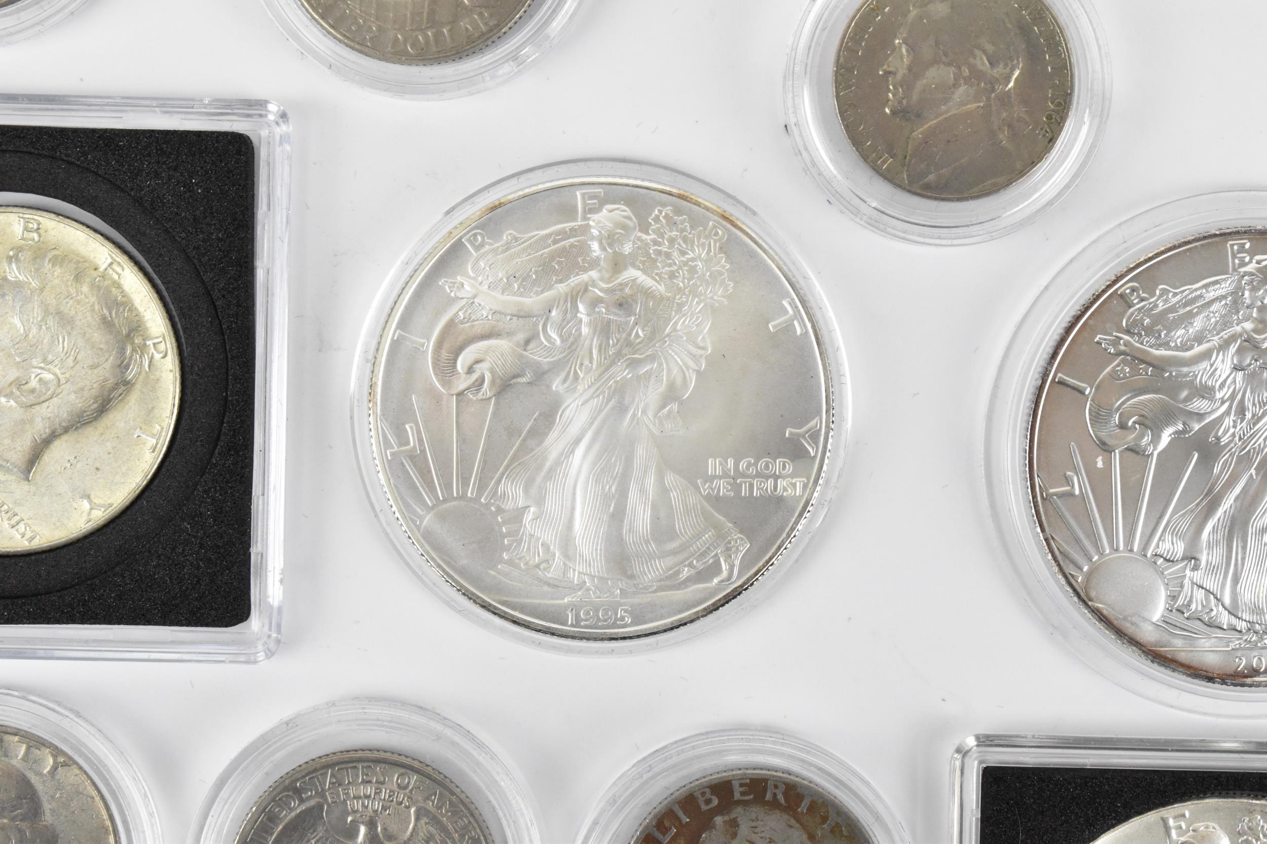 United States of America - mixed mid 20tcentury and later coinage to include Silver Eagles, quarters - Image 3 of 7