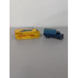 Dinky Toys Austin covered wagon 413 blue with mid blue tin-plate tilt wheels Location: