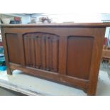 A 1930's oak lined fold panelled chest Location: