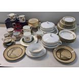 A mixed lot to include Noritake Katrina part dinner service, commemorative china to include boxed