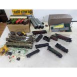 Hornby Dublo model Railway items to include engines and rolling stock, track and other items