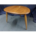A vintage Ercol blonde elm and beech single pebble table, 63cm h x 49.5cm w Location: