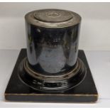 A silver base of a trophy, hallmarked London 1871, total weight 360.0g Location: