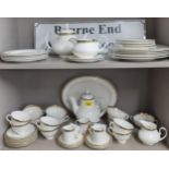 A Royal Doulton Clarendon tea, coffee and dinner service, six setting plus additional pieces