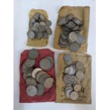 A selection of coins to include half crowns, shillings and sixpence Location: