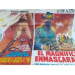 Vintage Western cinema posters to include Joko and El Magnifico, in Mexican,10 in total Location: