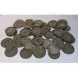 A collection of pre 1949 half crowns and florins, total weight 653.7g Location: